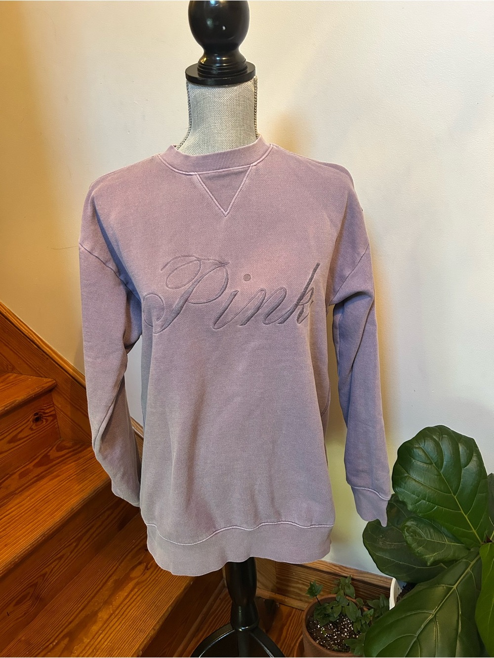 PINK Victoria's Secret Lavender Crewneck oversized Sweatshirt